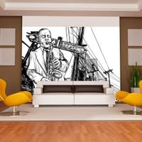 Fototapeta - Saxophone recital on Broadway 200x154