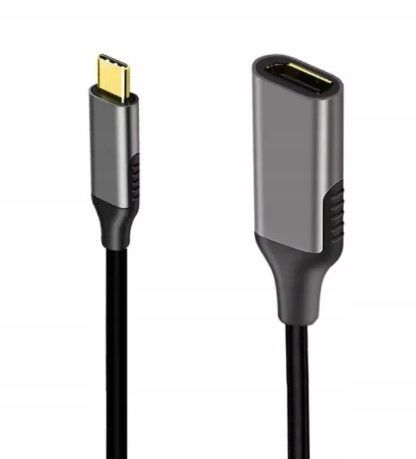 Kabel USB-C DisplayPort 1.2 Żeński Adapter 4K 60HZ Full HD Przewód MHL 1m na Arena.pl