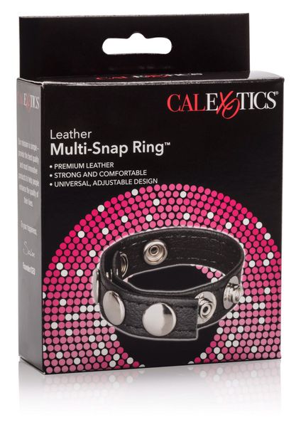 Leather Multi-Snap Ring Black zdjęcie 2