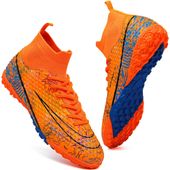 Buty piłkarskie męskie korki turfy ze skarpetą pomarańczowe 42 orlik