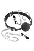 gag nipple clips black