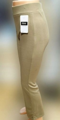 Spodnie damskie elastyczne HIT wzorek bawełna wysoki stan S/M BEŻOWE na Arena.pl