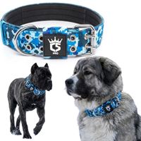 Obroża Taktyczna dla Psa L Metalowa Klamra Moro Niebieska TSPRO