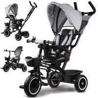 rowerek dziecięcy trójkołowy tiny bike 3w1 z daszkiem obracany