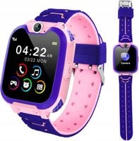 SMARTWATCH ZEGAREK DLA DZIECI SIM TELEFON WIDEOROZMOWY GPS SMS różowy