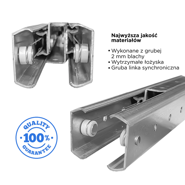 Prowadnica do stołu synchroniczna-linka, 850  mm zdjęcie 3
