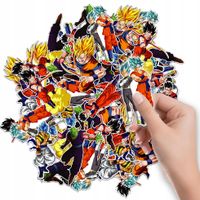 NAKLEJKI ETYKIETY NA ZESZYT NALEPKA Z POSTACIAMI DRAGON BALL WZORY 6 SZT