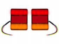 2x LAMPA SAMOCHODOWA TYLNA ZESPOLONA 8x LED 12V DO PRZYCZEPY LAWETA ZESTAW