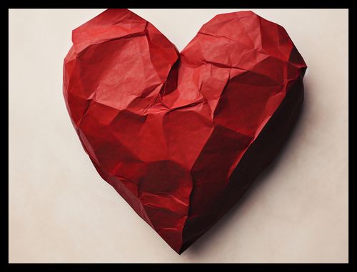 Plakat 40x30cm Kreślone Serce na Arena.pl