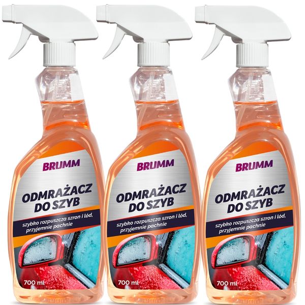 ODMRAŻACZ DO SZYB MOCNY BRUMM ATOMIZER 700 ml x3 zdjęcie 1