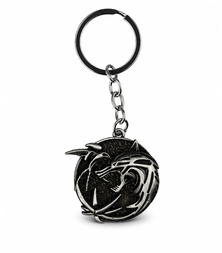 Wolf Medallion | 6 cm | Metal | Brelok Gamingowy | Witcher na Arena.pl