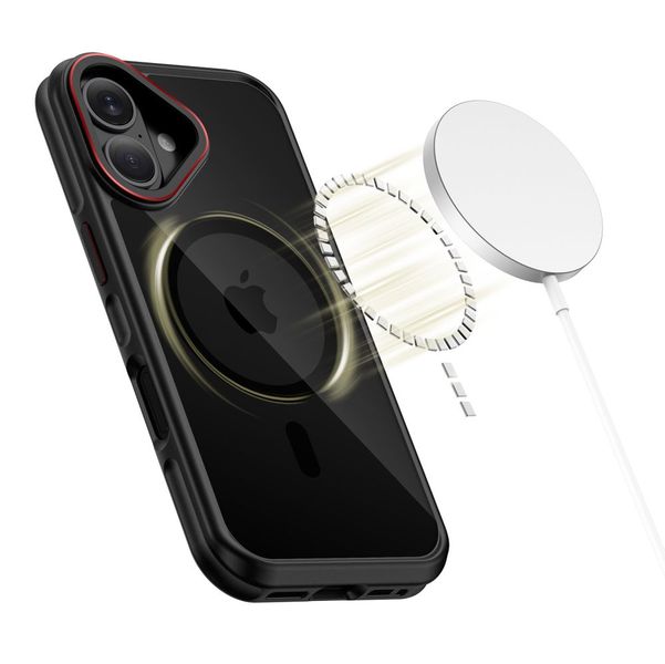 tech-protect maghybrid magsafe iphone 17 black/red zdjęcie 3