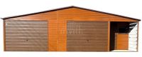 Garaż Blaszany 10x6m + Wnęka 2x1m- 2x Brama Uchylna Drzwi Okno Rynny TS787