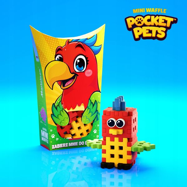 Marioinex Mini Waffle POCKET PETS - zestaw PAPUGA zdjęcie 3