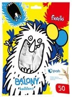 balony 12" metal biały fiorello 50 szt. 4826
