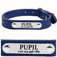 Gruba miękka OBROŻA dla psa Z GRAWEREM Imieniem i numerem telefonu 34cm S