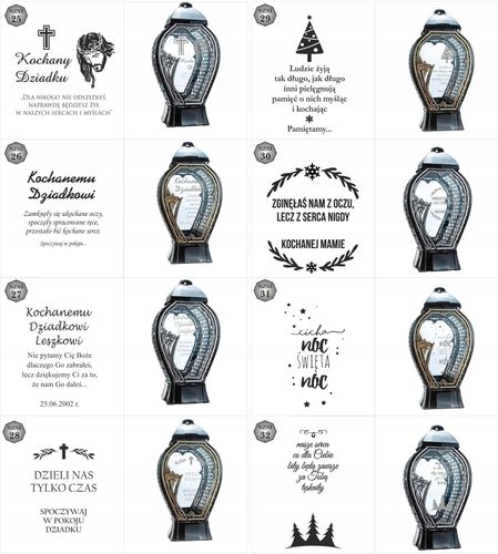 Latarenka nagrobna z imieniem i datą nowoczesny znicz wszystkich świętych na Arena.pl