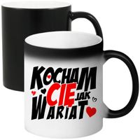 KUBEK MAGICZNY PREZENT DLA DZIEWCZYNY ŻONY MĘŻA CHŁOPAKA WALENTYNKI WZORY