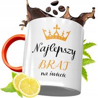 Kubek Pomarańczowy Dla Brata Braciszka Na Prezent Z Nadrukiem Ze Zdjęciem