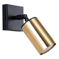 Salonowy kinkiet ścienny Winx SL.1382 Sollux rurka czarny złoty