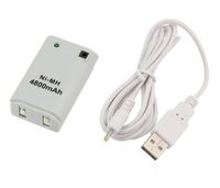ZESTAW BATERIA AKUMULATOR XBOX 360 4800 mAh KABEL USB BIAŁY