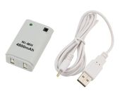 ZESTAW BATERIA AKUMULATOR XBOX 360 4800 mAh KABEL USB BIAŁY