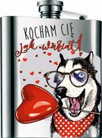 Piersiówka z nadrukiem UV prezent WALENTYNKI HIT twój napis