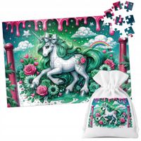 PUZZLE TRADYCYJNE - JEDNOROŻEC UNICORN KOŃ - 120 el