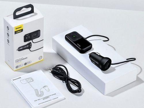 Baseus S-16 Transmiter FM AUX Bluetooth Ładowarka 2x USB micro SD 3A na Arena.pl