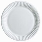 Talerzyki papierowe białe 23cm 20szt