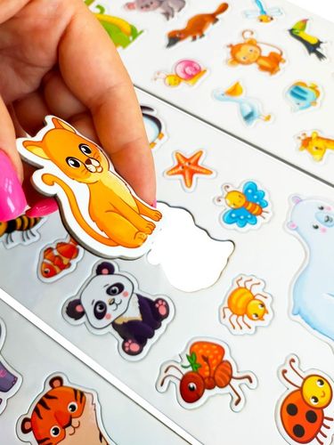 Zwierzęta Świata magnes układanka magnetyczna 81 szt na Arena.pl