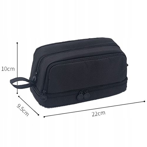 Duża pojemność Piórnik Szkolny Duży i Pojemny Komorowy Czarny 2024 NOWY na Arena.pl