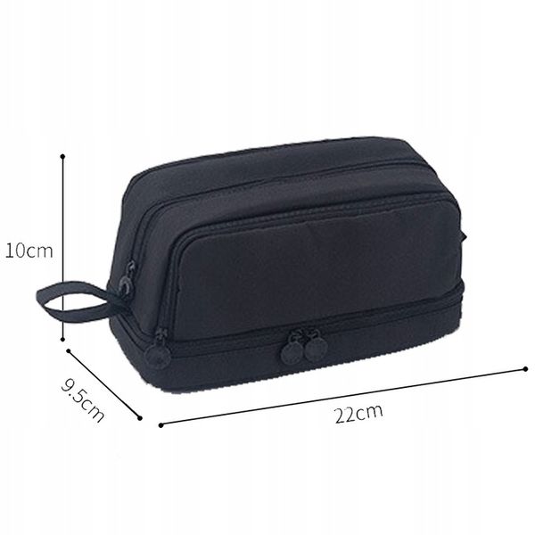 Duża pojemność Piórnik Szkolny Duży i Pojemny Komorowy Czarny 2024 NOWY zdjęcie 2