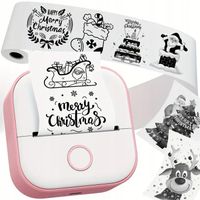 Phomemo T02 mini drukarka termiczna do zdjęć notatek etykiet różowa