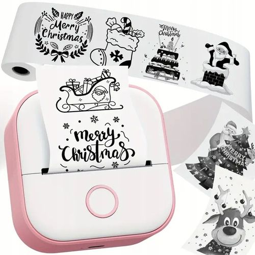 Phomemo T02 mini drukarka termiczna do zdjęć notatek etykiet różowa na Arena.pl