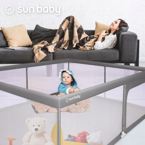 Duży Kojec dziecięcy łóżeczko Plac zabaw z podłogą Suchy basen 150x200 na Arena.pl