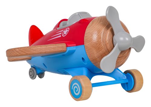 Drewniany Samolot Czerwony na Arena.pl