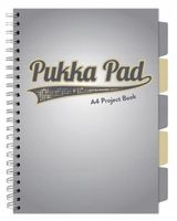 PROJECT BOOK GREY A4/100 KRATKA SZARY (3SZT)