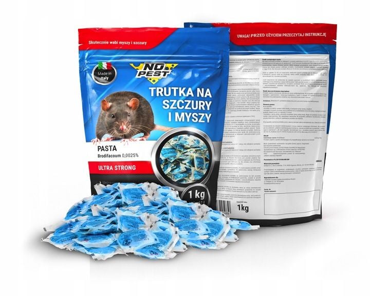 TRUTKA NA MYSZY SZCZURY I INNE GRYZONIE 5KG ŚRODEK PASTA NIEBIESKA NO PEST zdjęcie 7
