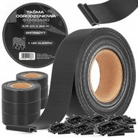 Taśma Ogrodzeniowa 4,75cm 210m Osłona Płot Ogrodzenie Panelowa 120x Klipsy