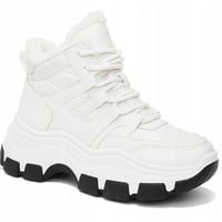 BUTY ZIMOWE damskie obuwie Trapery na platformie OCIEPLANE ciepłe