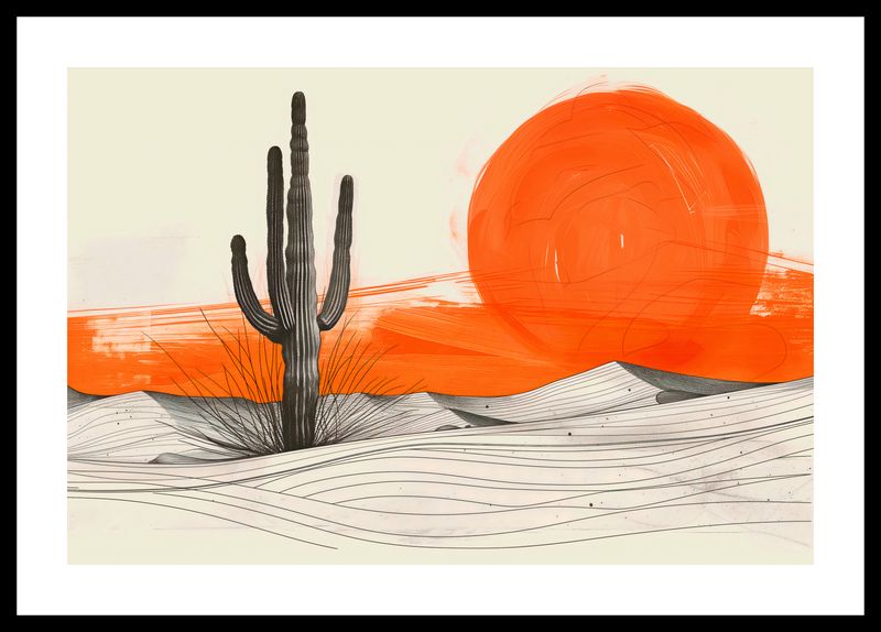 Plakat 45x30cm Kaktus Saguaro zdjęcie 3