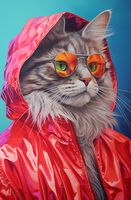 Plakat 53x81cm Kot w Stylu