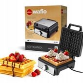 Gofrownica 2 Duże Gofry Prostokąty Z Regulacją Temperatury Solidna Mocna