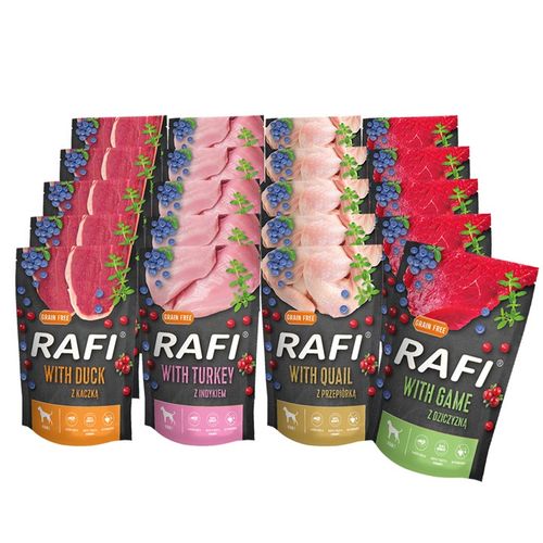 RAFI PREMIUM Mix smaków 20x500g - nowe smaki na Arena.pl