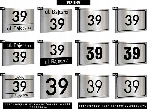 Tabliczka z numerem na dom tablica adresowa aluminiowa numer domu trwała na Arena.pl