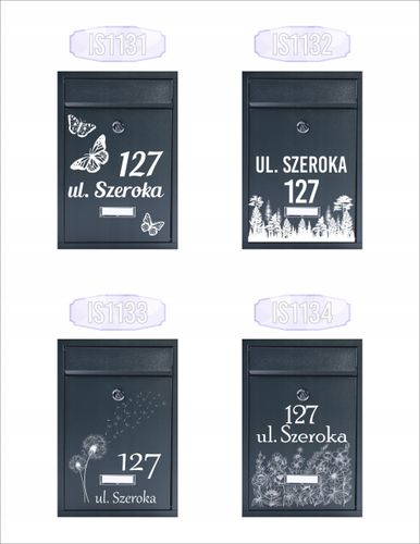 SKRZYNKA NA LISTY POCZTOWA stal z nadrukiem UV adres numer domu miejscowość na Arena.pl