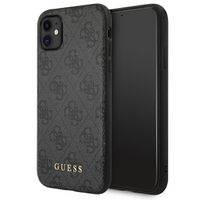 Guess GUHCN61G4GFGR iPhone 11 / Xr 6,1" szary/grey hard case 4G Metal Gold