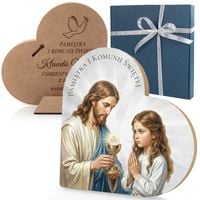 Obrazek Pamiątka Komunii dla Dziewczynki Grawer Prezent od Matki Chrzestnej