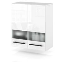 Szafka Kuchenna Wisząca Witryna Modułowa 60cm Spremium Biały Połysk